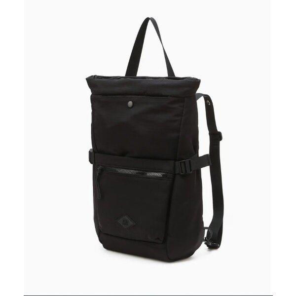 AK盆唐店 ブラックナイロンバックパック兼ショルダーバッグ DBBA5EE60BK