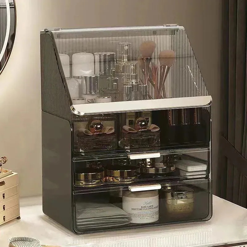 ネットレッド デスクトップ 防塵 引き出し式 収納 ボックス アクリル ハイエンド レディース 収納ケース