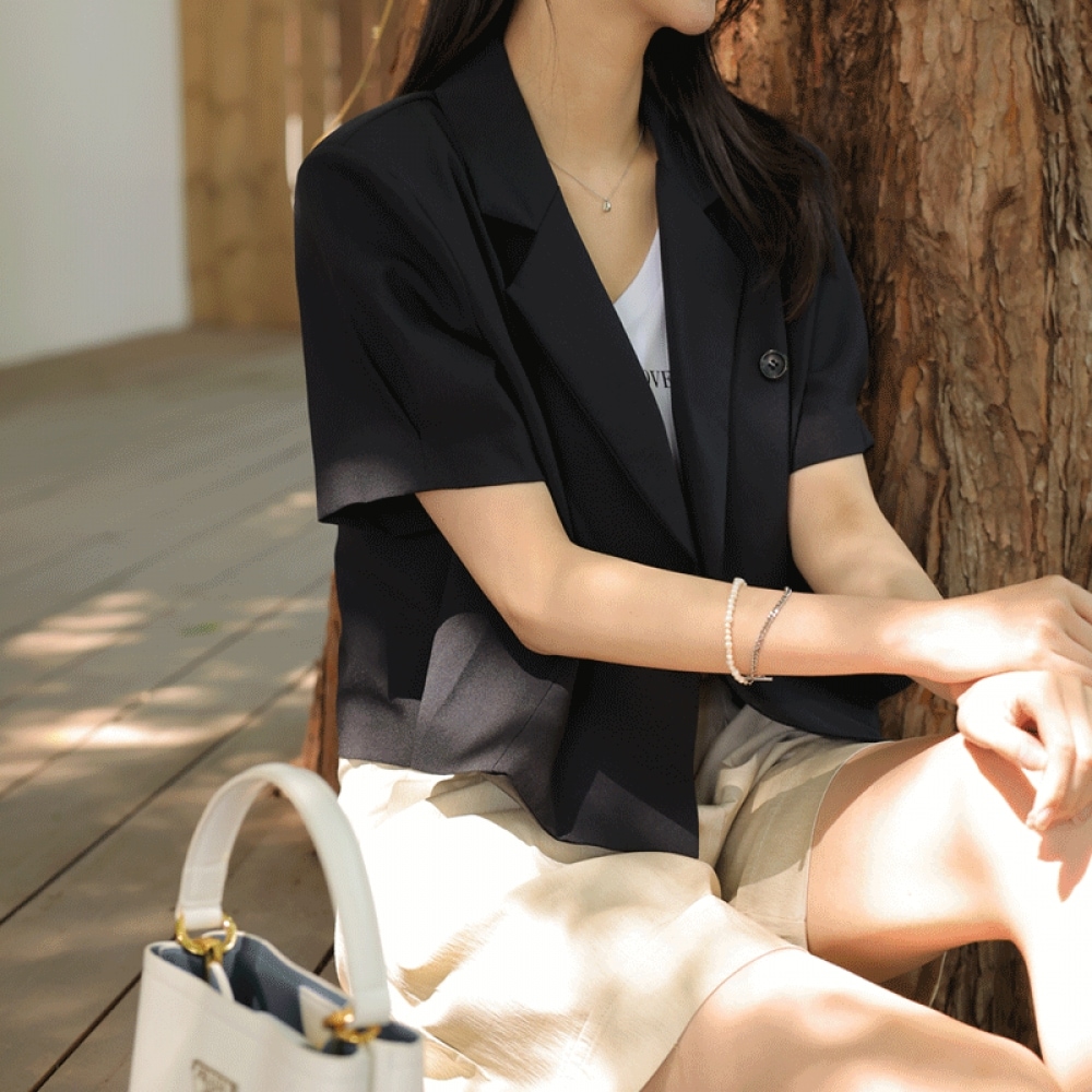 Click & Funny ダブルミューピンタックショートスリーブジャケット 8,358円