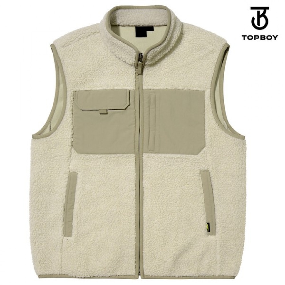 (トップボーイ) ユニセックスビッグサイズフリースフリースベスト (LD019)