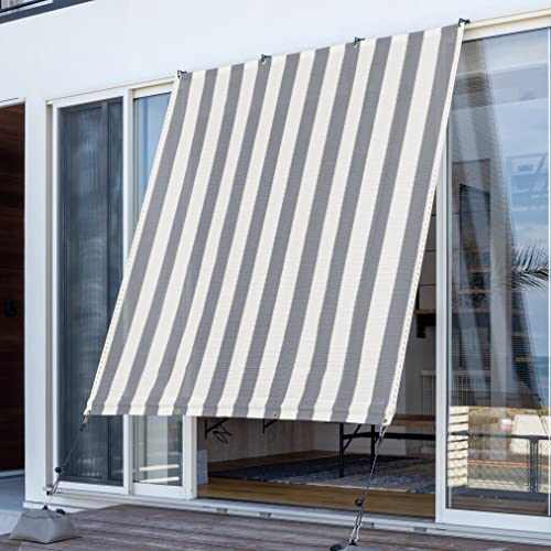 タカショー 日よけ クールシェード プライム グレーストライプ 1.8×2m【5年】UVカット サンシェード オーニング 目隠し 日除け 【CLS-20GYSP】