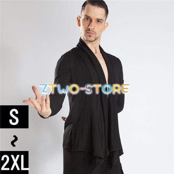 新規出店特典 【S~2XL】ダンス衣装 ラテン 上着 Tシャツ トップス 社交ダンス 練習着 メンズ チャチャチャ ルンバ ステージ 競技用 演出用 発表会