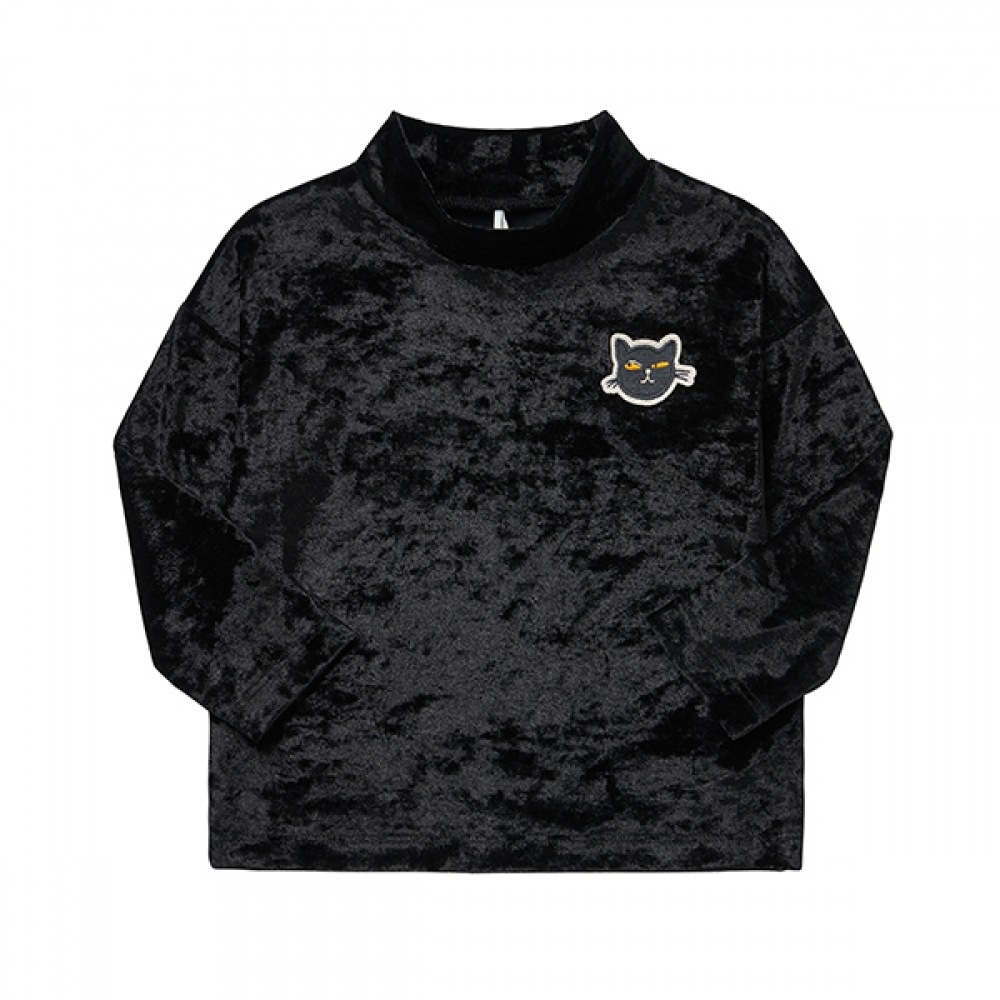 Mini Rodini 2272016699 (キャットベロアセーター) キャットキャットベロアキッズロングスリーブ T シャツ 9,248円