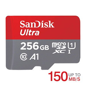 【全店任意2枚購入で100円OFF】microSDXC マイクロSDカード 256GB SanDisk UHS-I U1 A1 R:150MBs SDSQUAC-256G-GN6MN海外パッケージ品