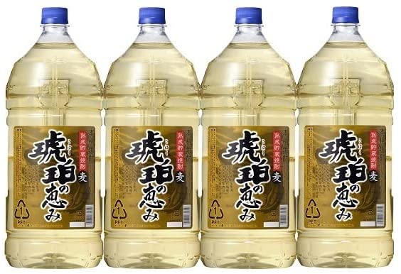 【送料無料】若松酒造 熟成貯蔵 麦焼酎 琥珀の恵み 25度 4000ml 4L2本 【北海道東北四国九州沖縄県は必ず送料がかかります】