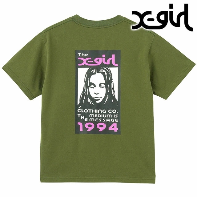 メール便 ボックスロゴ アンド フェイス ショートスリーブTシャツ [105252011020] レディース トップス 半袖 OLIVE オリーブ 正規取扱店