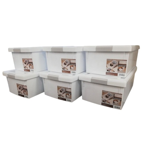 [6個セット] マルチケース ホワイト CD DVD収納 不透明 約幅240mmx高さ150mm