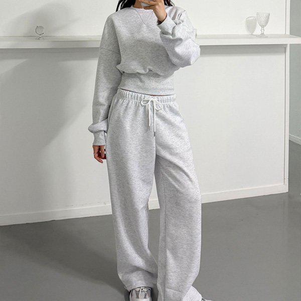 Hスタイル(SET)もちもちスウェットセット 冬 女性 裏起毛 トレーニングウェアセット スウェットセットアップ パンツセットアップ