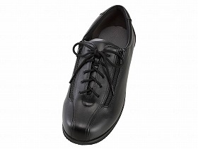 徳武産業 あゆみシューズ 介護靴 外出用 コンフォートIII 7E 黒 片足/左Sサイズ 7040