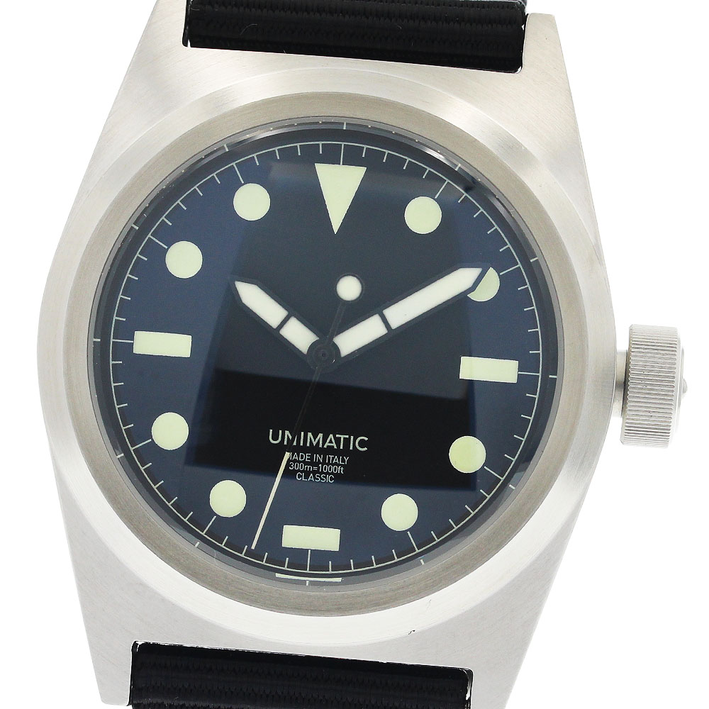 ウニマティック UNIMATIC UC2 クラシック U2 自動巻き メンズ 極美品 箱・保証書付き_949257【中古】