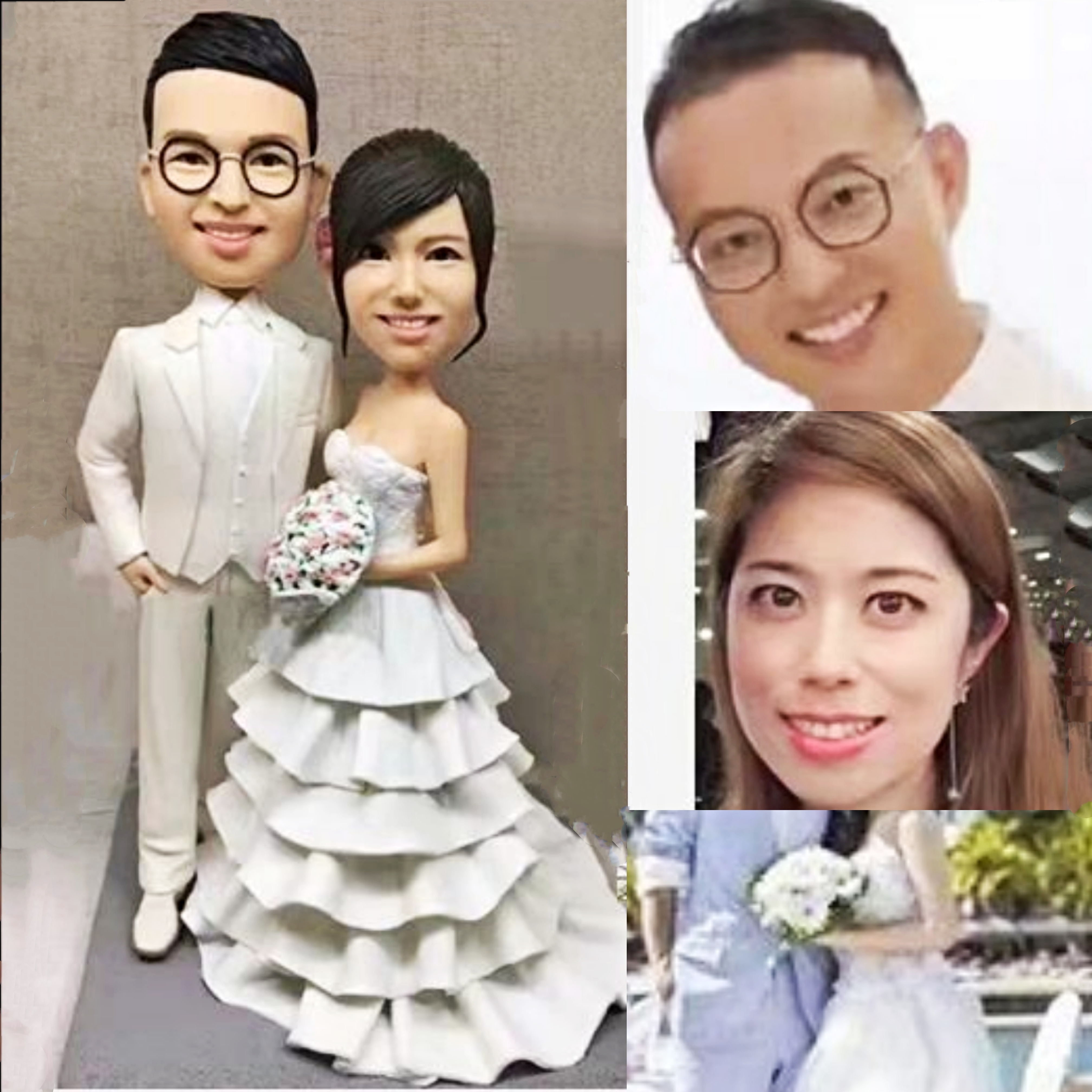 【オーダーメイド】3D肖像画 似顔絵 人形 フィギュア 結婚祝い 周年記念日 カップル 彼氏 彼女 夫婦 両親 贈呈品 記念品