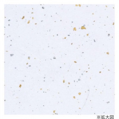 シモジマ HEIKO(ヘイコー) 002107601 和紙 雲龍紙金銀振 白 50枚入