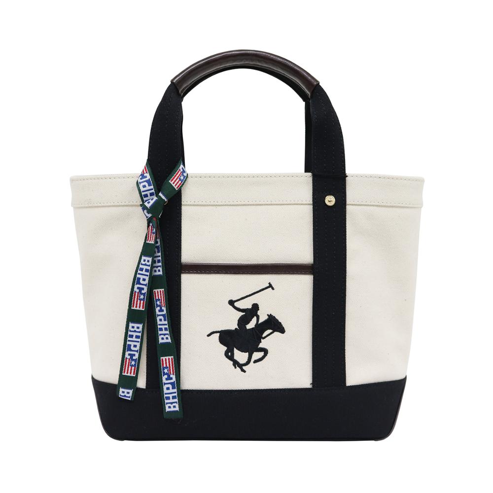 ビバリーヒルズ ポロクラブ トートバッグ BEVERLY HILLS POLO CLUB トートバッグ Sサイズ 天ファスナー オープンポケット 底鋲有 手提げ かばん BH1007N IV/BK/B 5,581円