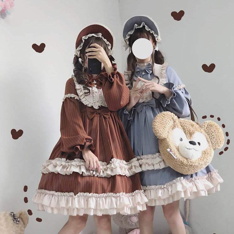 ソフトガールロリータスカートココミルクセーキロリータデイリーレトロドレスティーパーテ