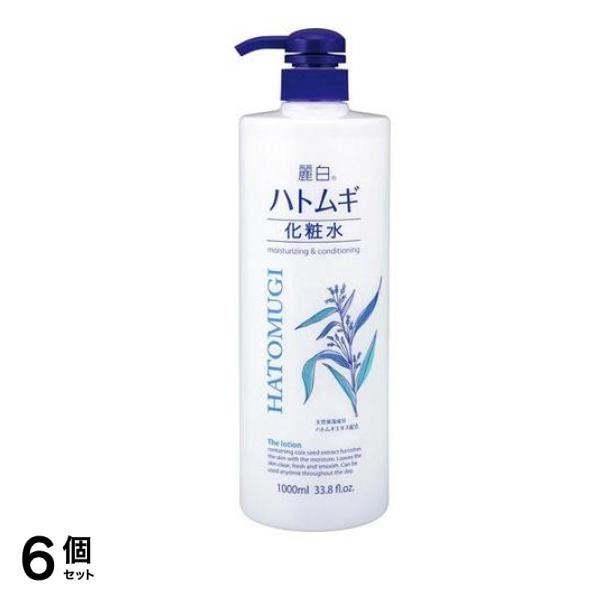 麗白 ハトムギ 化粧水 ポンプ本体 大容量 1000mL 6個セット