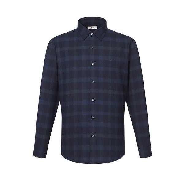 起毛ポリ混紡ミディアムチェックカジュアルシャツ レギュラーフィット__DLW1SHCL142K1