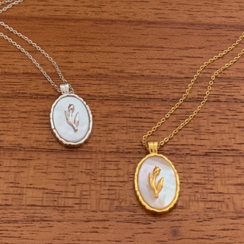 [ZB1枚ハオ着用CODE.H (Silver 925) Tulip Pendant Necklace韓国正規品 8,290円