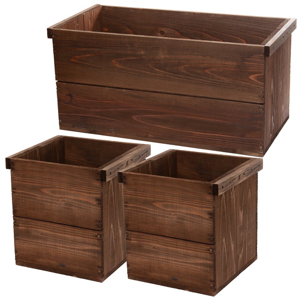 りんご箱　新りんご箱＋木箱　３点セット　アンティーク仕立て　ガーデニング　インテリア　ＤＩＹ素材　お一人様１点限り　ＣＲＣ90―03―05―20―00