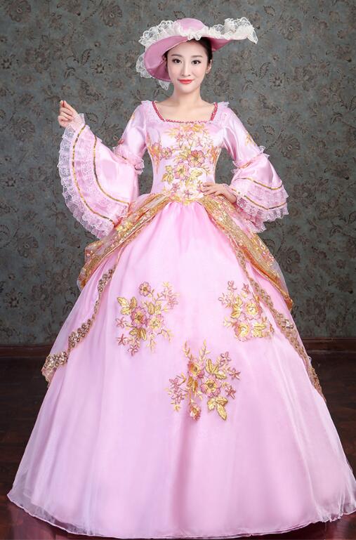 高品質新入 花柄 王族服 司会 演奏会 パーティードレス 礼服 ヨーロッパ風 中世貴族風 フレア袖 女王様 貴族ドレス 華やか お姫様ドレス 宮廷 ロングドレス 舞踏会 ステージ 舞台 演出服 ジュリ