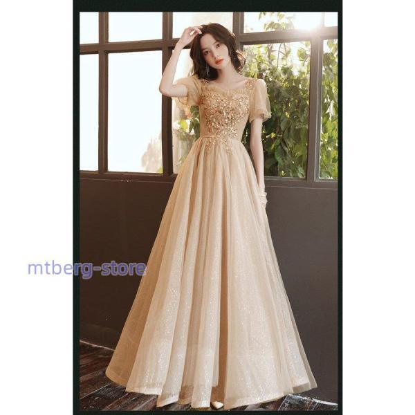 冬新品パーティードレス ウェドレス 結婚式 成人式 パーティードレス エレ 誕生日 花嫁ロングドレス 演奏会 挙式h685