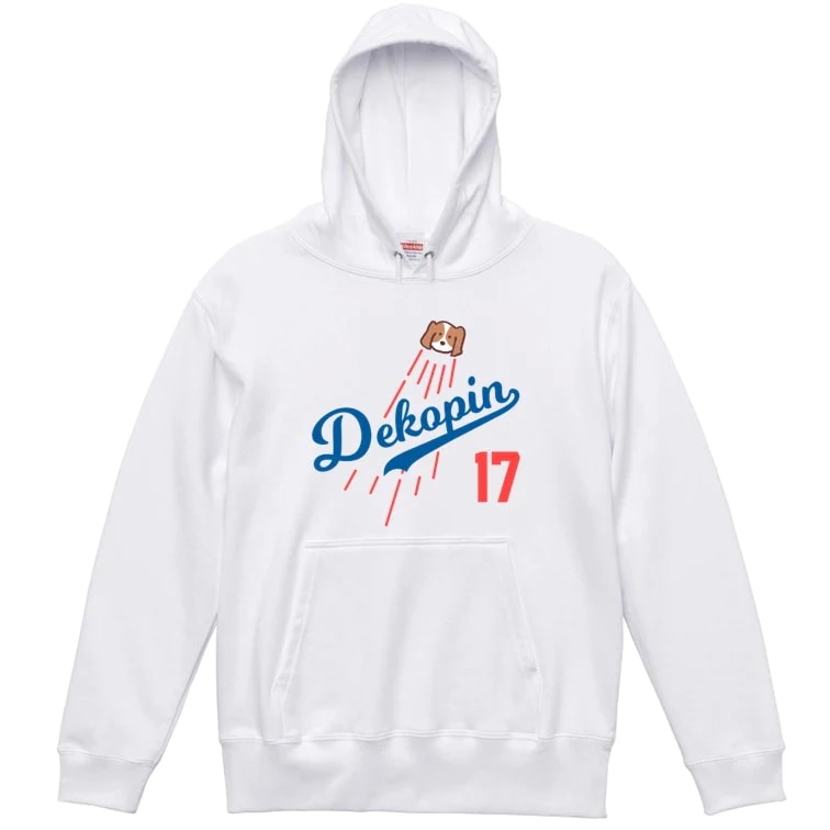 野球系パーカー【デコピンパーカー】おもしろTシャツ　ネタTシャツ