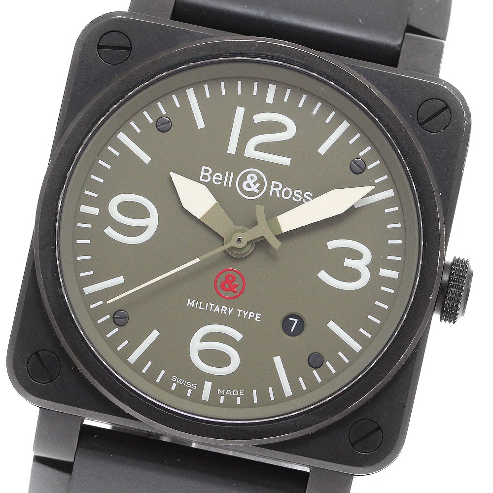 ベル＆ロス Bell＆Ross BR03-92 ミリタリー デイト 自動巻き メンズ _910735【中古】