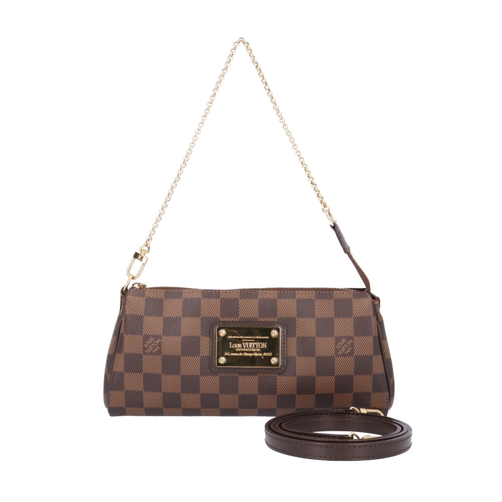 ルイヴィトン エヴァ ダミエ ショルダーバッグ ダミエキャンバス N55213 ブラウン LOUIS VUITTON 中古