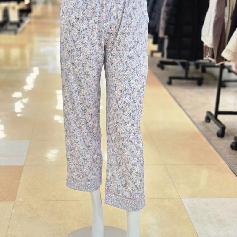 ポリスパンフラワープリントイージーウェア下EZ1939P