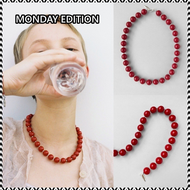 MONDAY EDITION Red Berry 12mm Necklace