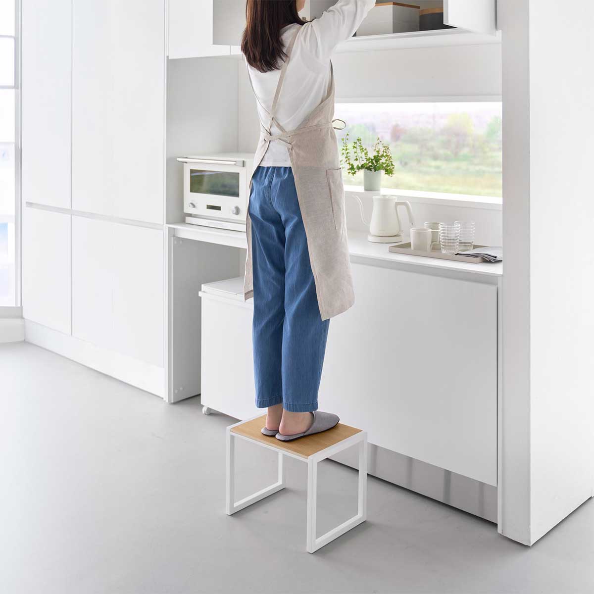 踏み台ステップ 山崎実業 tower タワー 踏み台 H30 10123 ホワイト