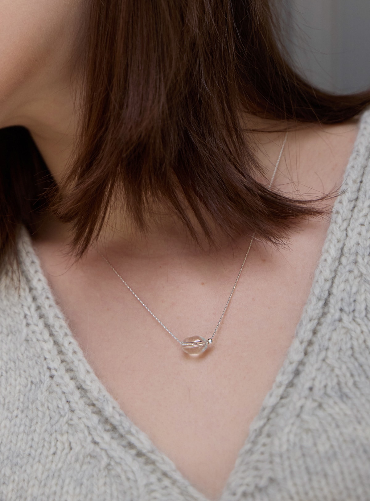 925シルバー ビーズネックレス 上品＆トレンディデザイン