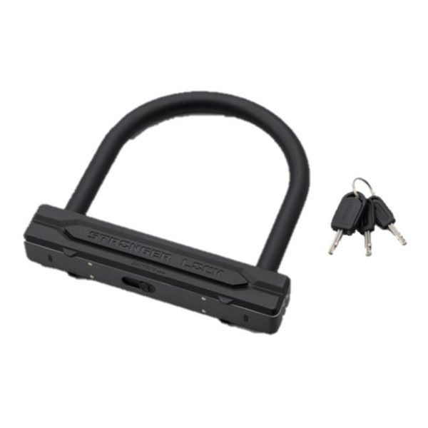 ストロンガーU字ロック W154/H160mm 鍵穴シャッター LEDライト付きキー1本付属 32697