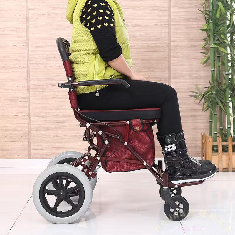 シルバーカー 高齢者用 座面付き 折りたたみ 手押し車 Welina フットペダル付き 買い物カート おしゃれ 歩行介助補助具 散歩に便利 大容量