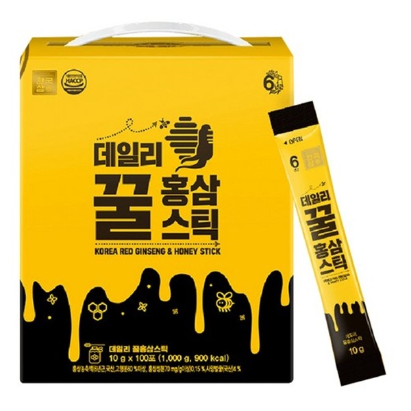 韓国参 デイリー ハチミツ紅参スティック 10g x 100個入り