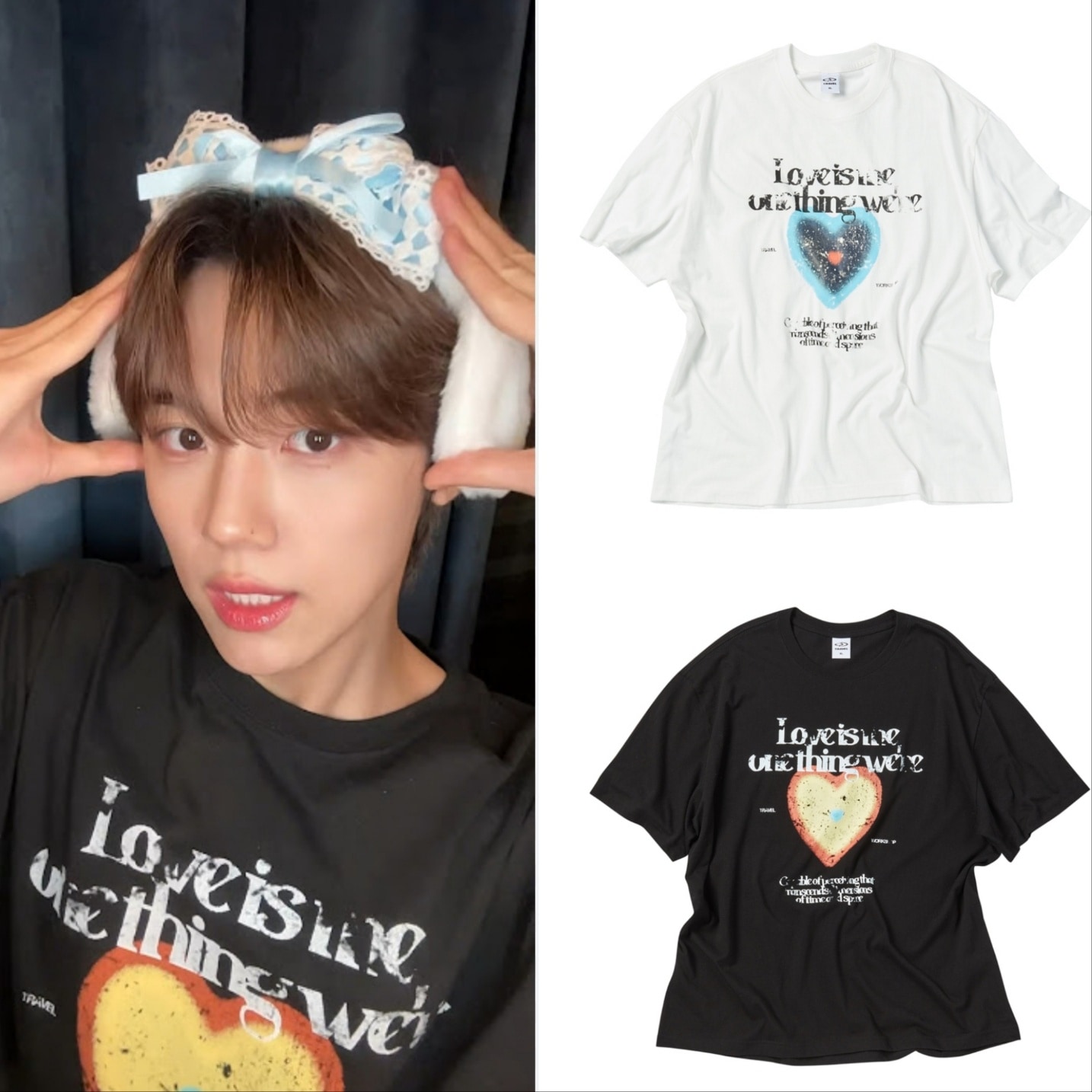 CRAVITY ソンミン 着用 HEARTSPACE OVER FIT TEE 2色