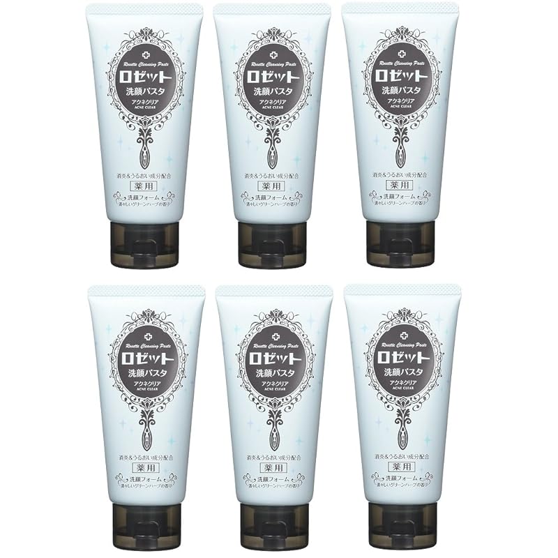 【まとめ買い】ロゼット 洗顔パスタ アクネクリア 120g (医薬部外品)×6個