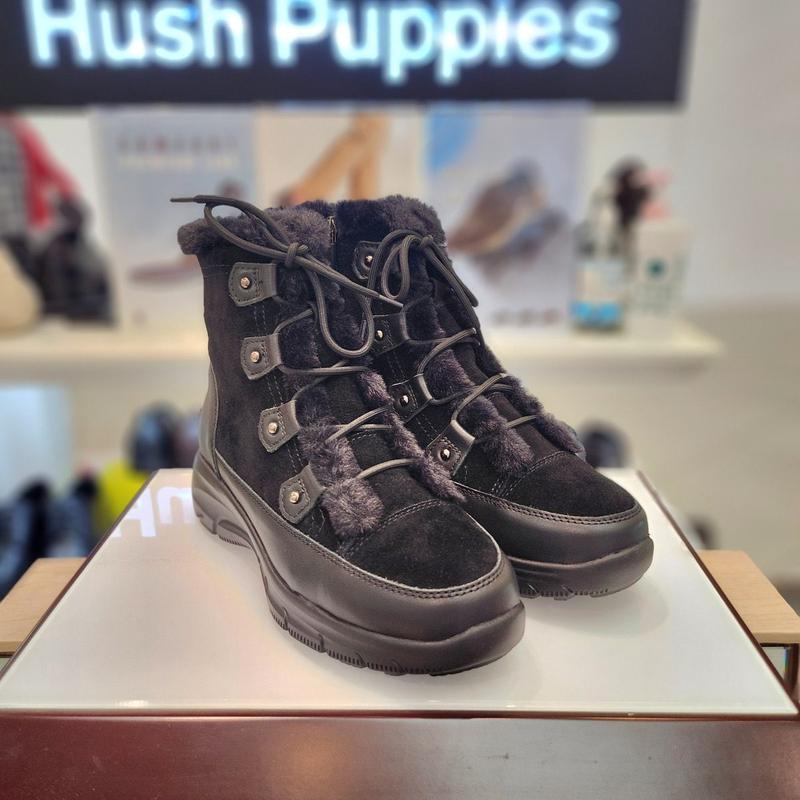 女性の足が楽な4cm広幅ファースニーカー防寒ブーツ3fq607-D_CA