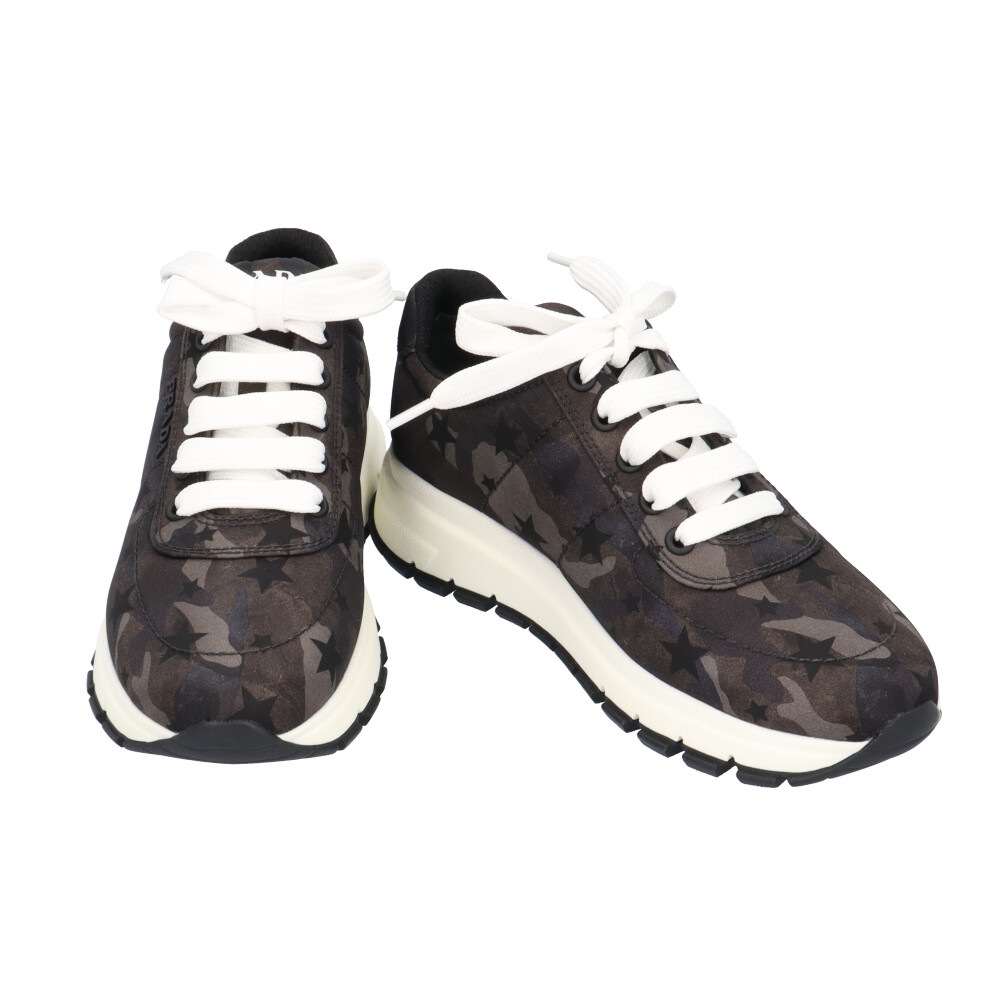 プラダ スターカモフラ柄 スニーカー ナイロン 1E553L PRADA 中古 美品