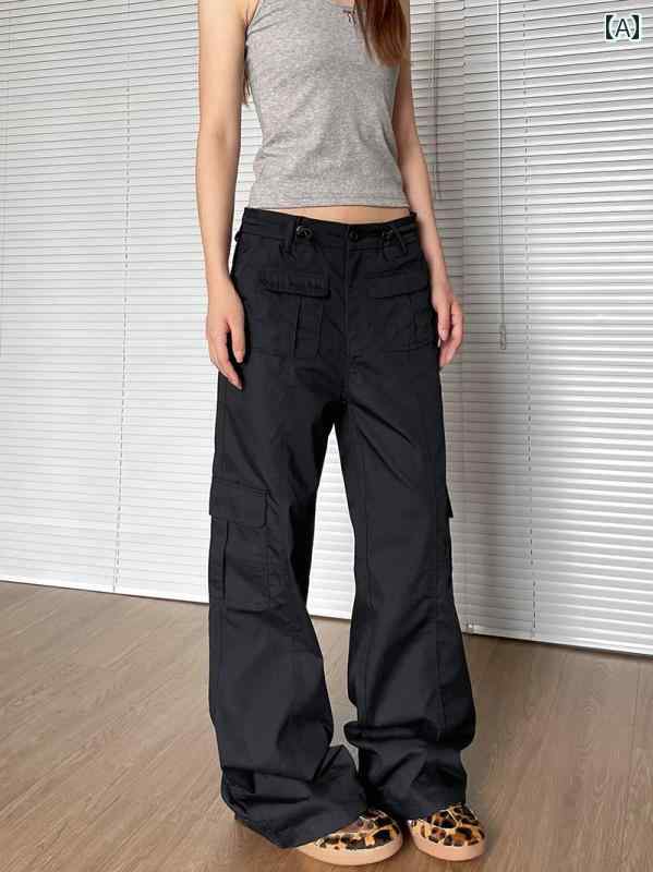 カーゴパンツ　メンズ　レディース apocket アメリカン レトロ マルチ ポケット オーバー オール レディース 夏 欧米 ストリート ストレート パラシュートパンツ 5,232円