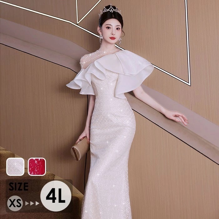 ドレス 大人 ピアノ 発表会 ロングドレス 演奏会 演奏会用ドレス ピアノ発表会 結婚式 高校生 パーティードレス 演奏会ドレス 母親 コンクール イブニングドレス ロング マーメイドドレス フリル