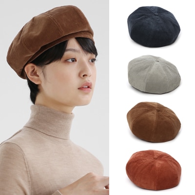 UNDERCONTROL正規品BREAD BERET CORDUROY 4COLOR本社直入店 韓国ファッションコーデュロイ基本カストロ無地ベレー帽