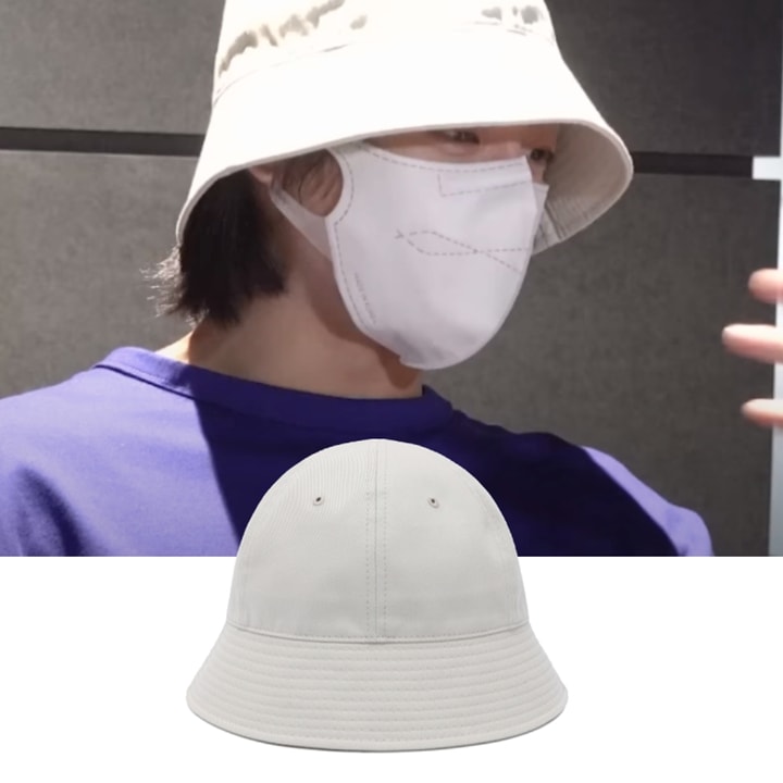 【BTSジョングク着用】Overfit round bucket hat (ivory) / BTS 着用