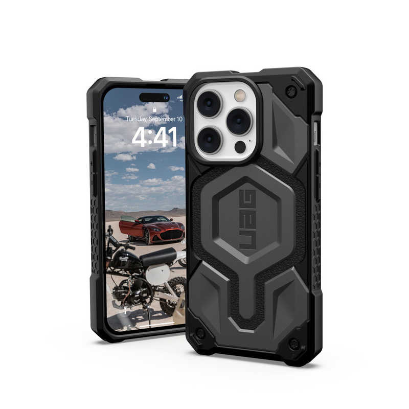 UAG　MagSafe対応MONARCH PRO シルバー iPhone 14 Pro用　UAGIPH22MBPMSSV