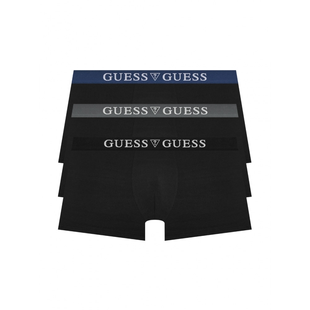 GUESS アンダーウェアトリプルブラックストレッチドローセット 3パック (ブラック)