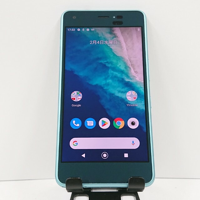 Android One S4 S4-KC Y!mobile ライトブルー 送料無料 本体 c16972 【中古】