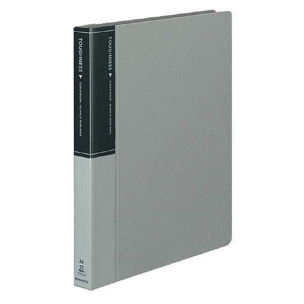 （まとめ買い）クリヤーブック タフネス A4縦 替紙式23枚ポケット30穴 灰 ラ-F730M [x3]