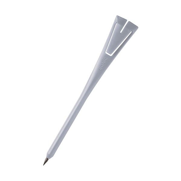 (まとめ) ソニック クリップ付ペンシル 抗菌タイプ グレー DA-4901-GL 1パック(50本) (×20セット)