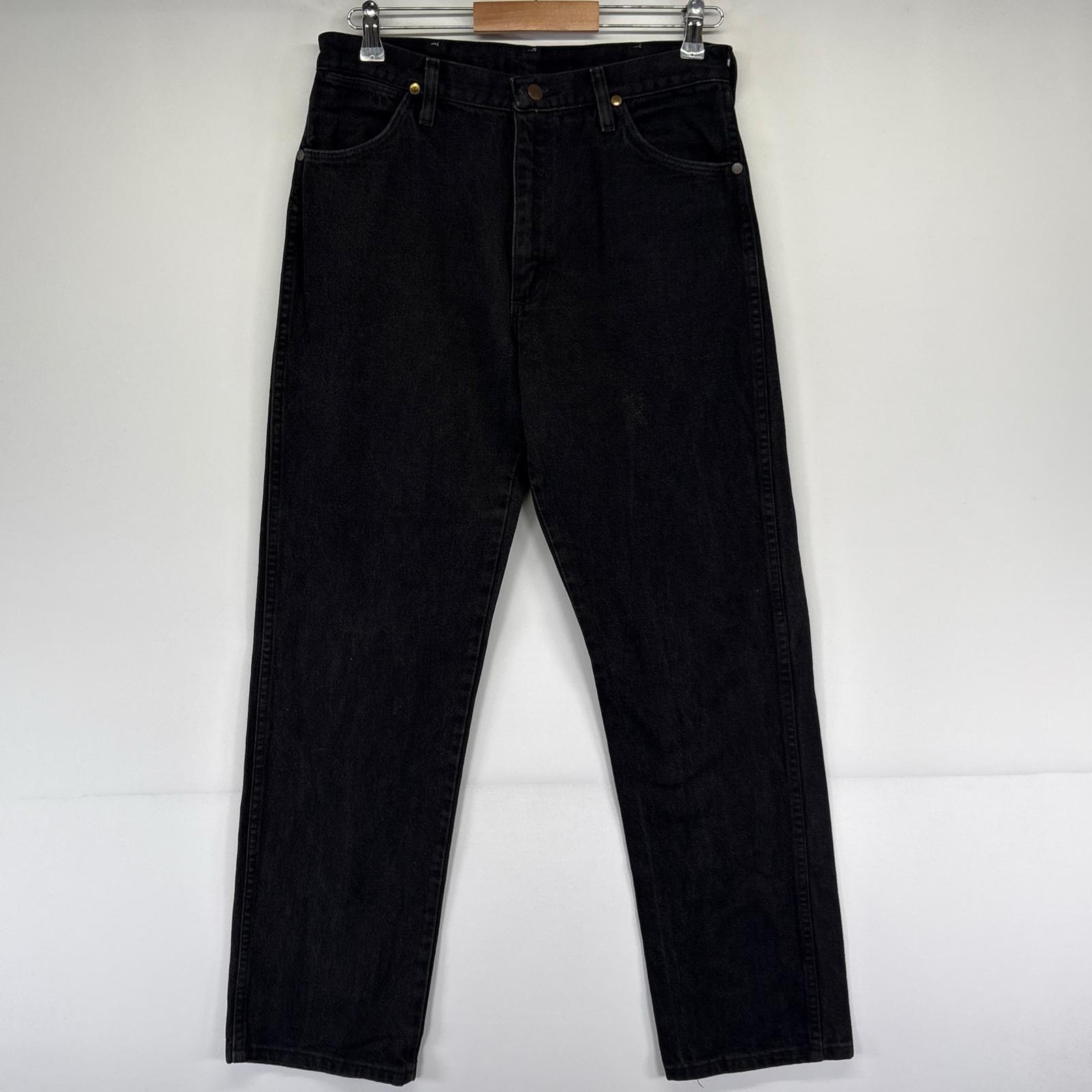 古着 90s/90年代 USA製 デニム パンツ Gパン ジーパン 5ポケット W32 L32 ブラック系 メンズ