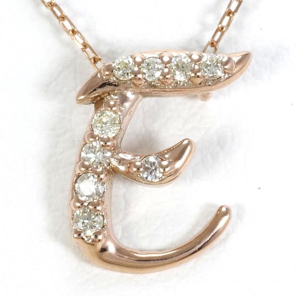 K10 10金 PG ピンクゴールド ネックレス ダイヤ 0.15 約40cm ジュエリー 中古