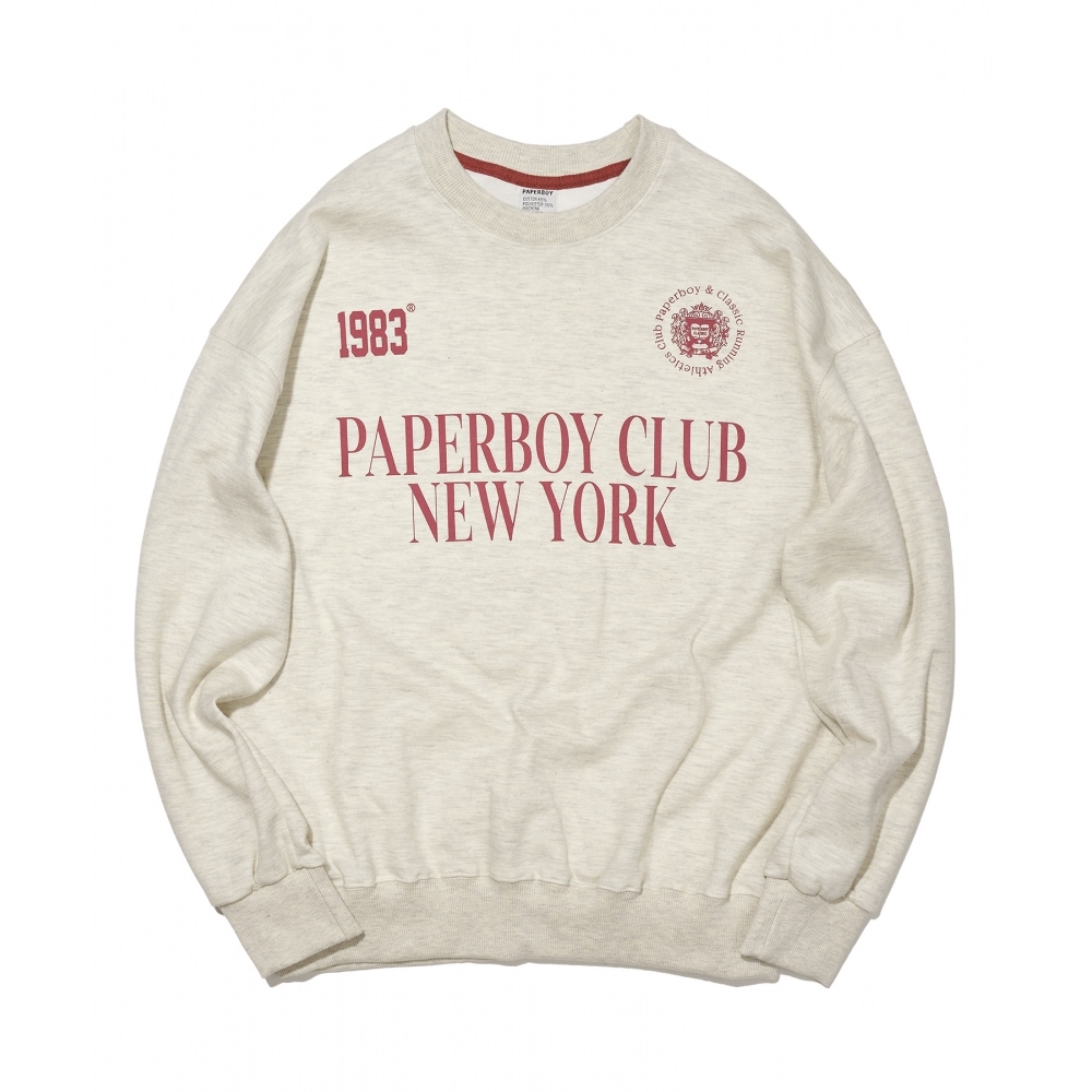 PAPERBOYスポーツクラブスウェットシャツ - オートミール